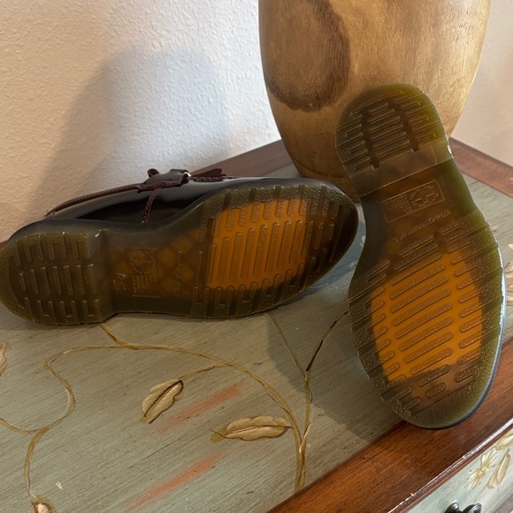 Dr. Martens Burgundy Loafers with Gold Detail - Picture 6 of 9
